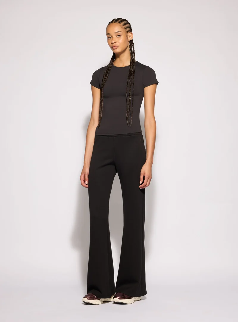 Pantaloni tuta sportivi wide leg a tinta unita