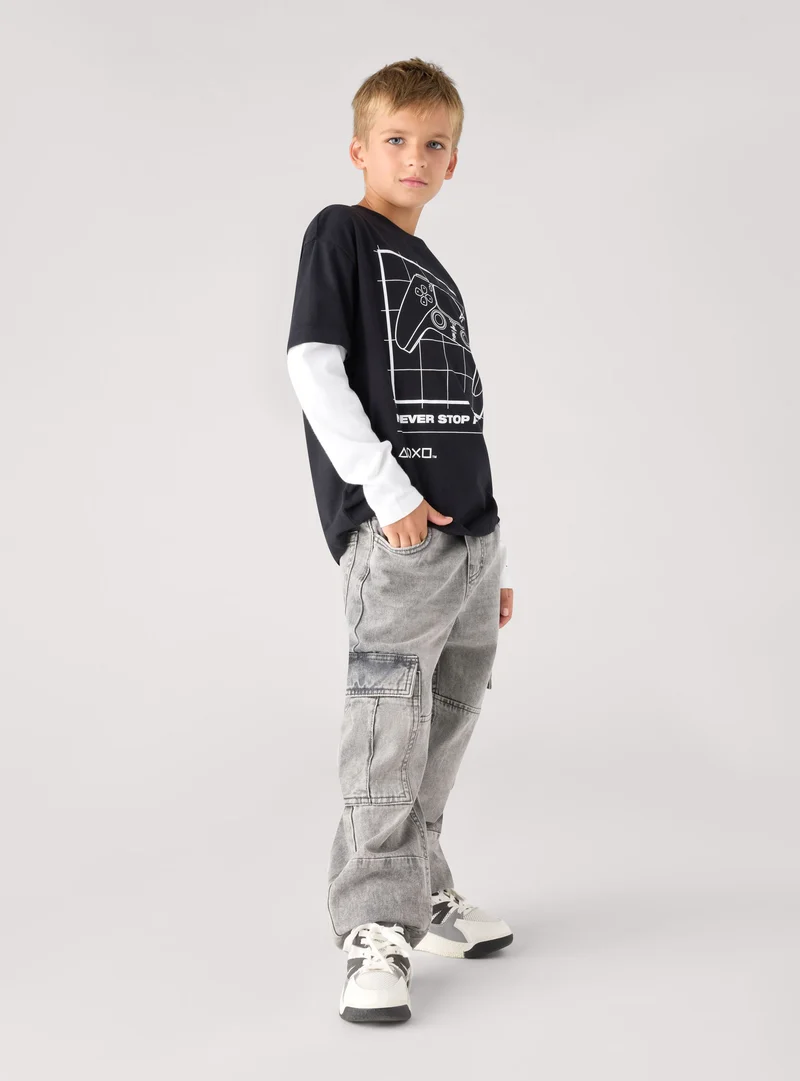 T-shirt manica lunga con stampa PlayStation®