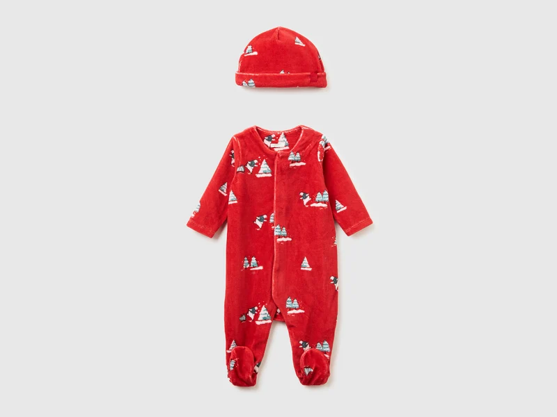 Set tutina e cappellino in ciniglia