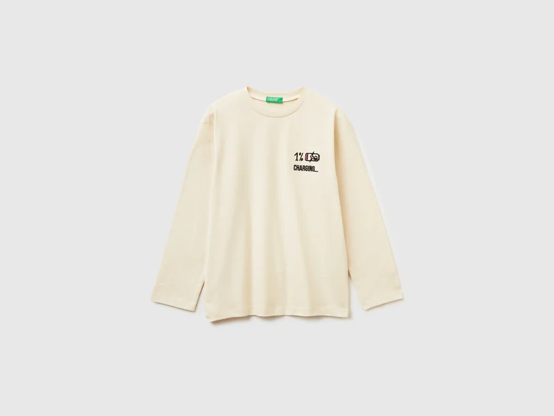 T-shirt in caldo cotone con stampa