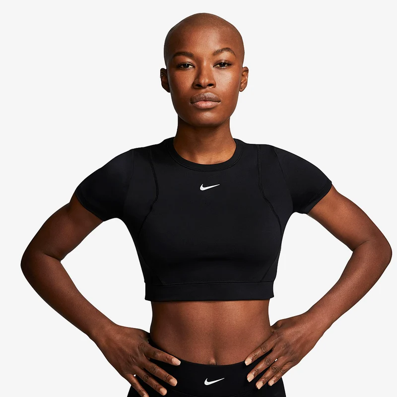 Top Nike Donna Pro AeroAdapt Cropped Manica Corta