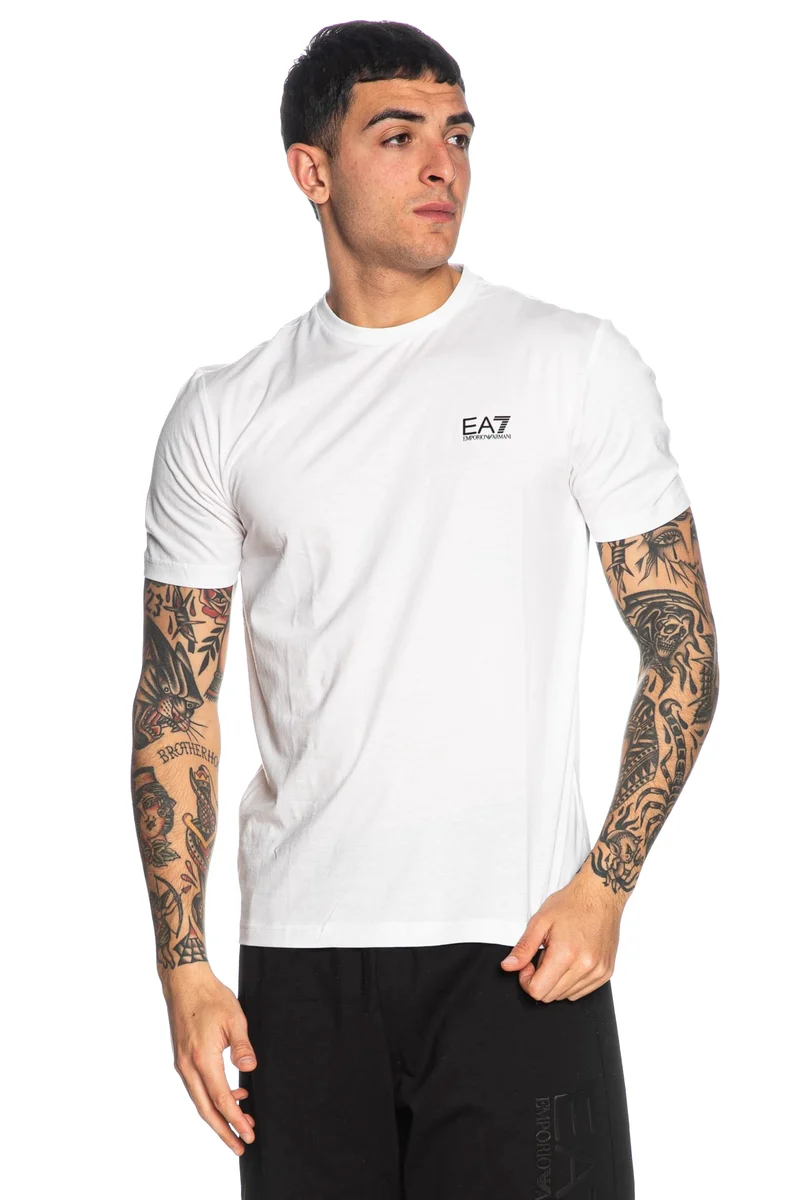 T Shirt Ea7 Train Core Id Ss Tee Da Uomo Bianca