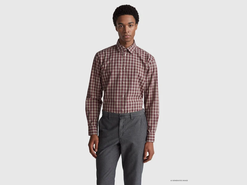 Camicia a quadri 100% cotone