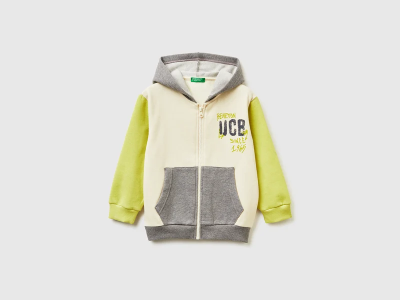 Felpa con cappuccio e zip