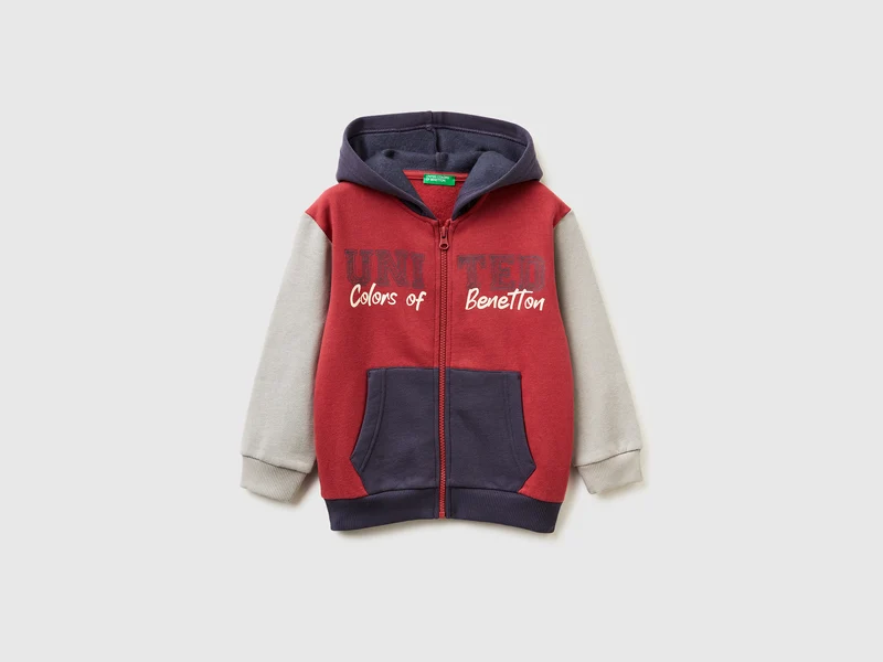 Felpa con cappuccio e zip