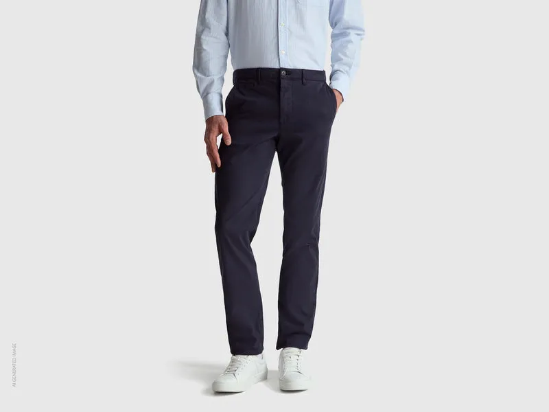 Chino slim fit blu scuro