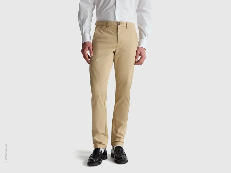 Chino slim fit beige