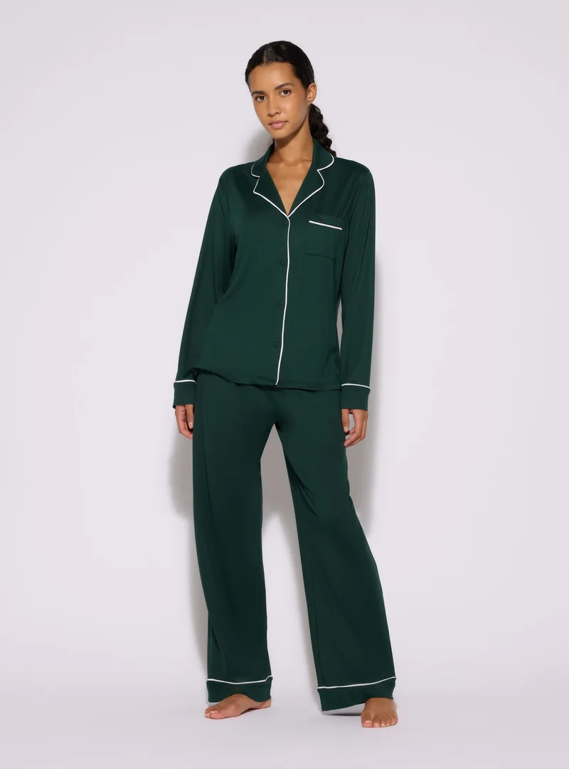 Set pigiama con camicia e pantaloni lunghi