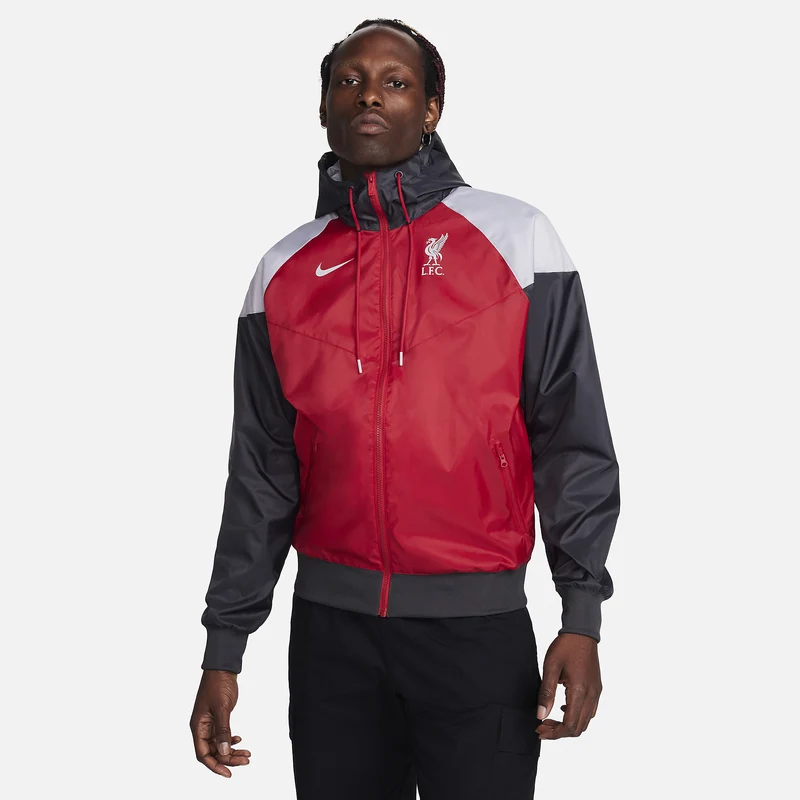 Nike Giacca da calcio in tessuto con cappuccio – Uomo Liverp