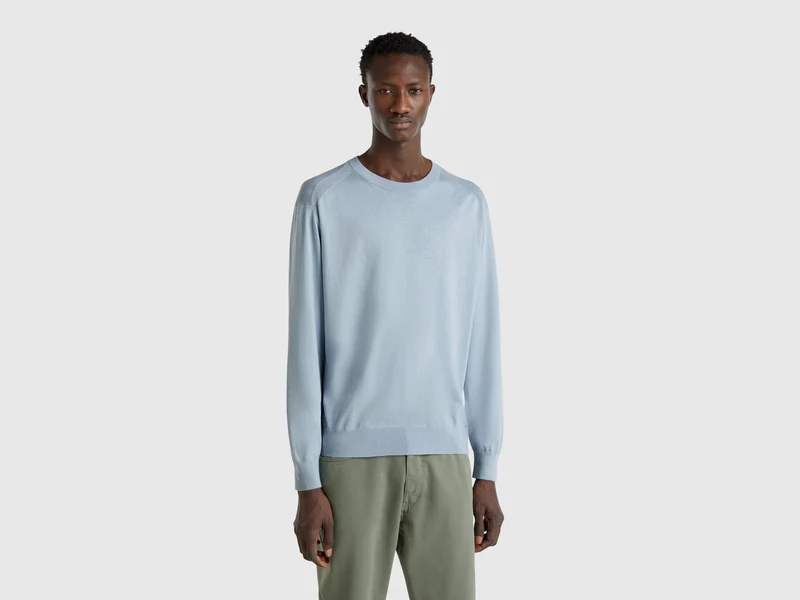 Maglione in misto viscosa e seta