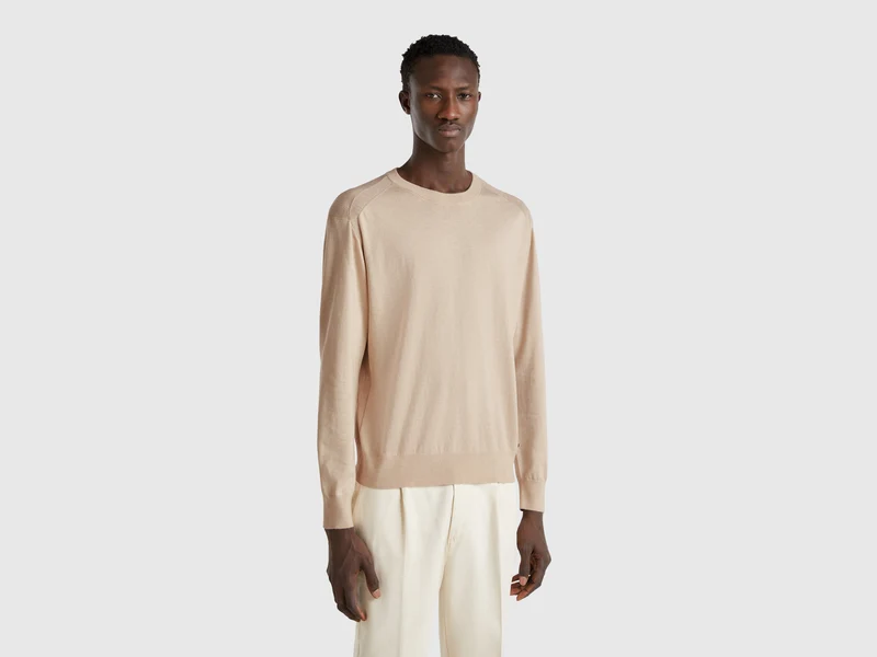 Maglione in misto viscosa e seta