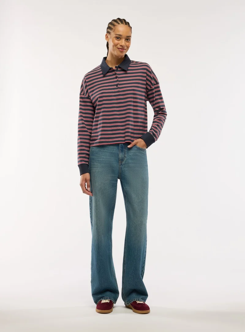 T-shirt polo a righe