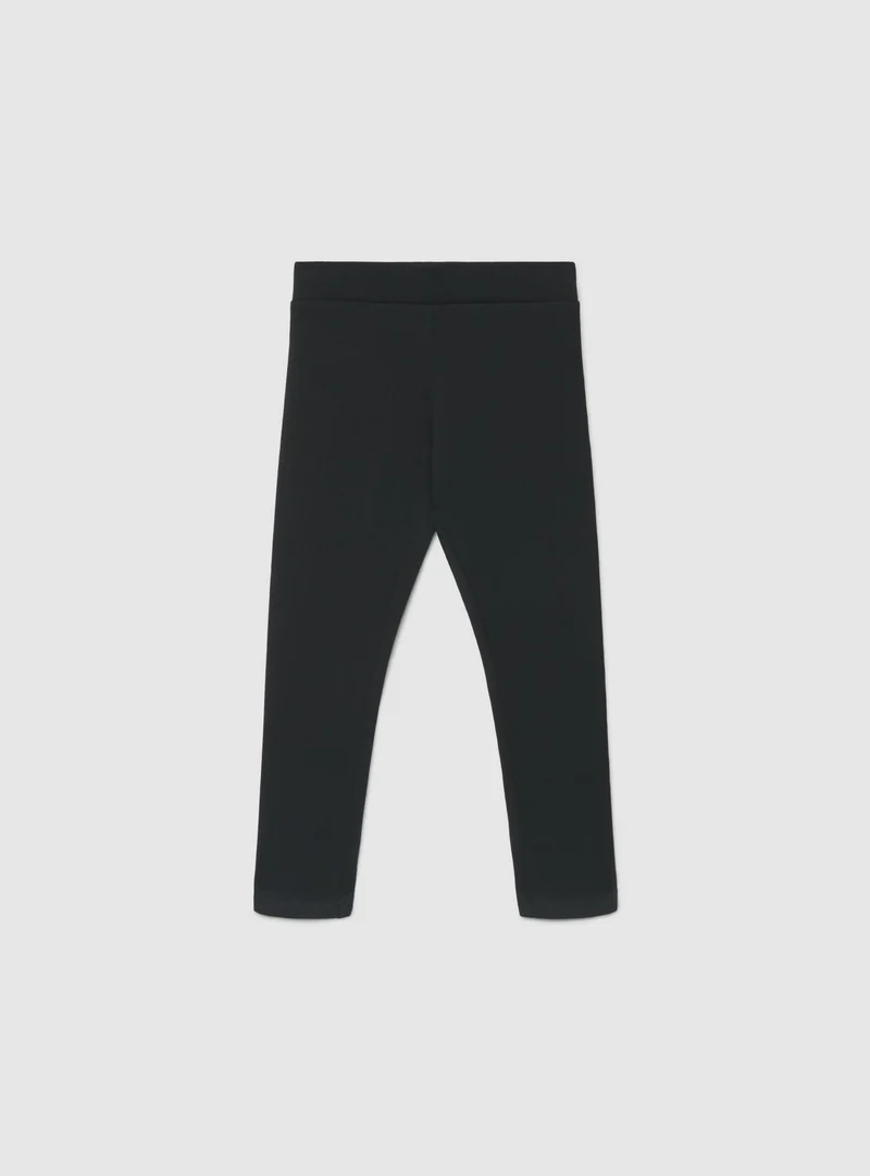 Leggings lunghi a vita alta tinta unita
