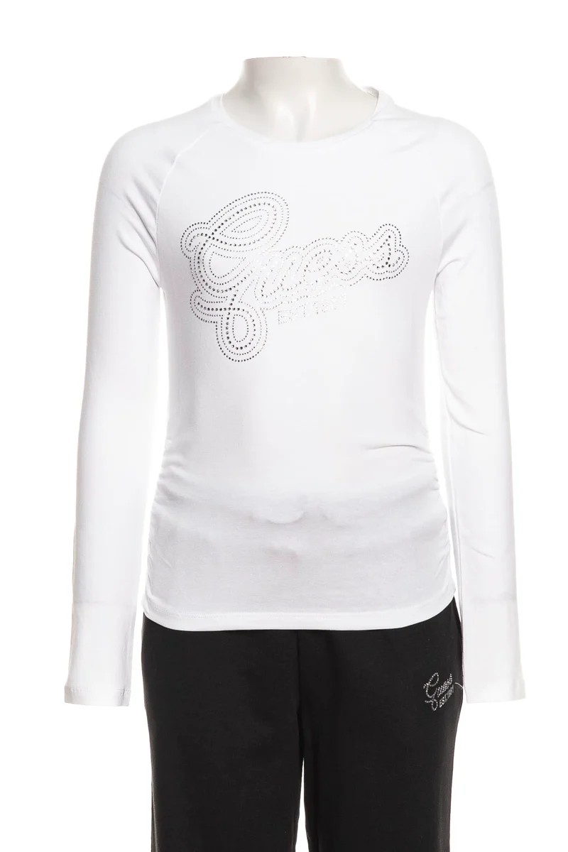 T Shirt Guess Ls Rg Stss Da Bambina Bianca