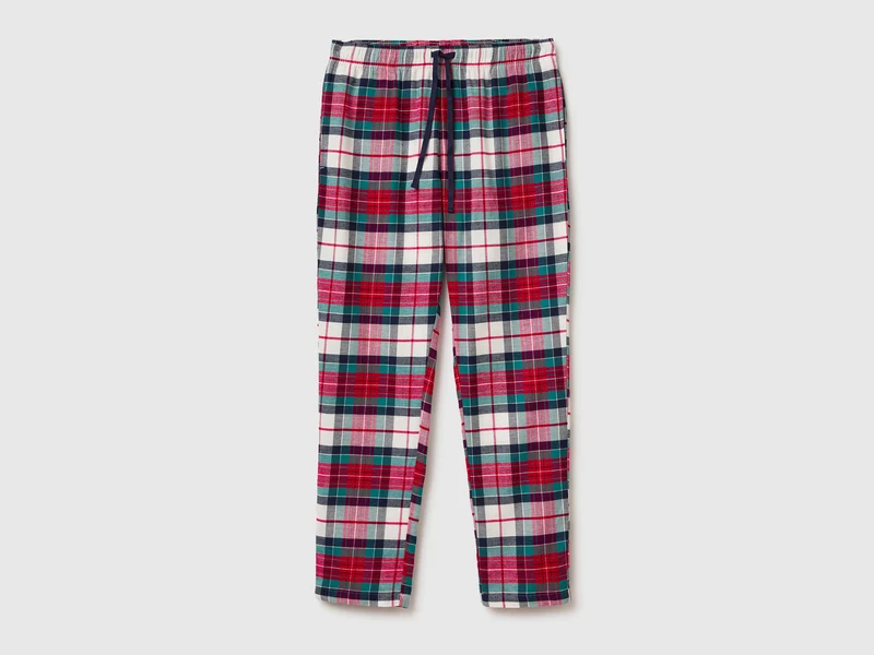 Pantaloni tartan natalizi in flanella
