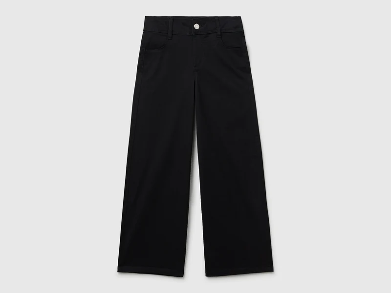 Pantaloni ampi in cotone stretch