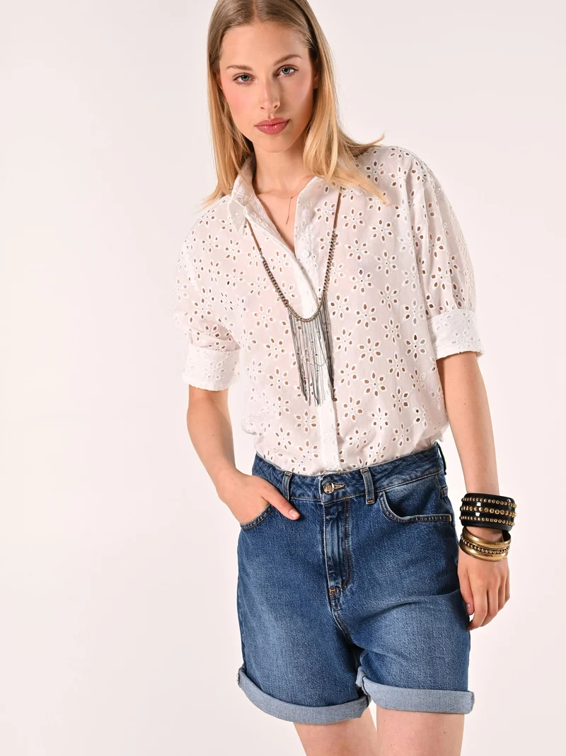 Camicia in Sangallo Bianca