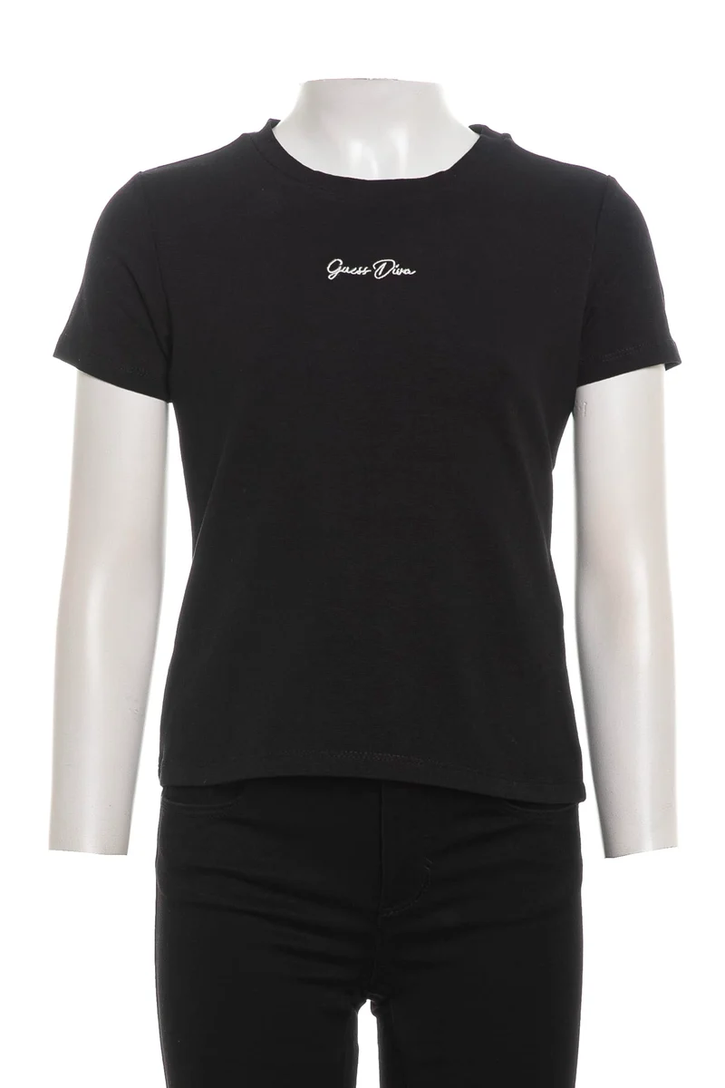 T Shirt Guess Mini Me Diva Da Bambina Nera