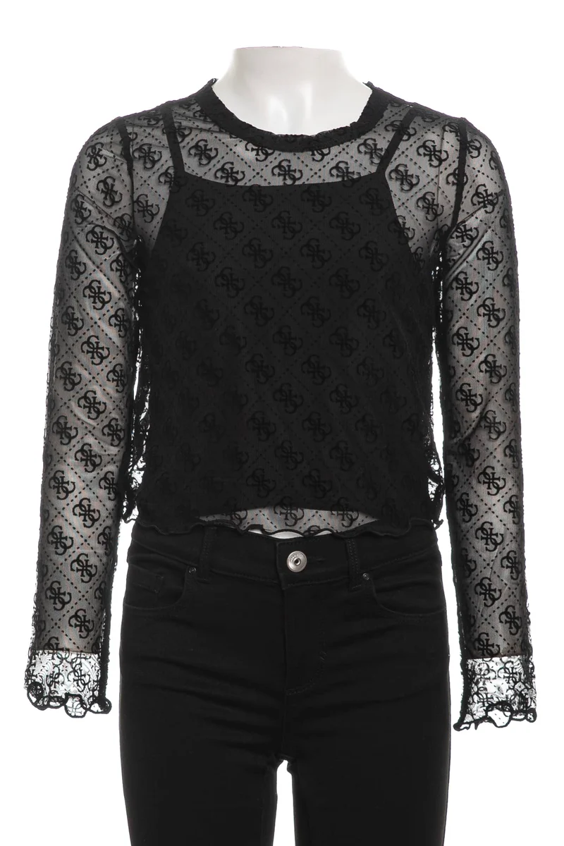 T Shirt Guess Ls Net 4 G Da Bambina Nera