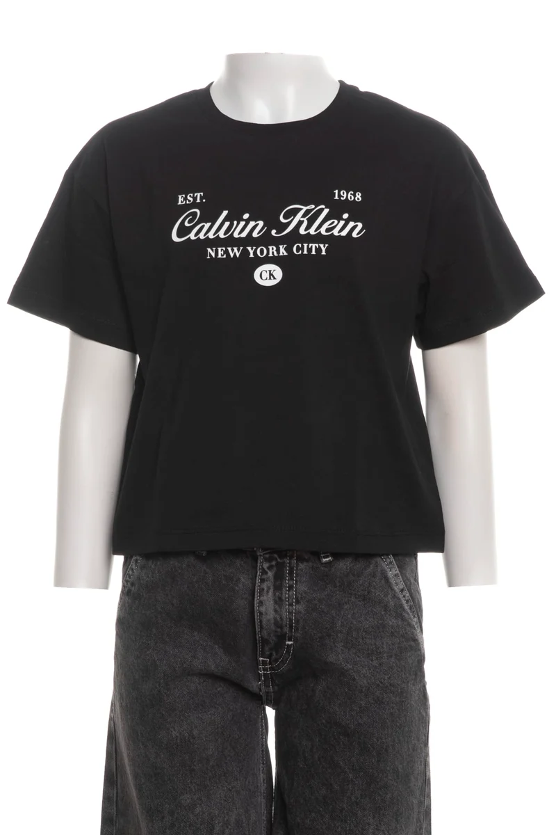 T Shirt Calvin Klein Seasonal Ck Bx Ss Tee Da Bambina Nera