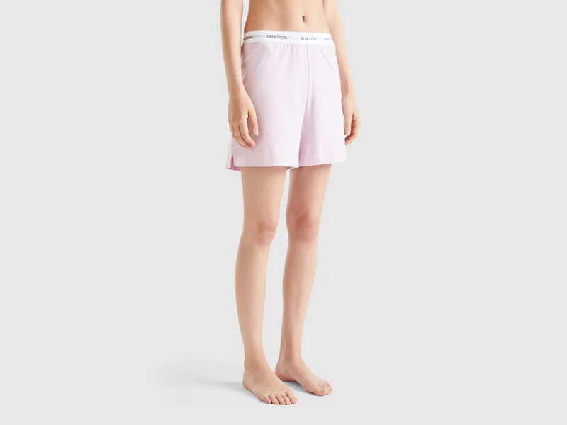 Shorts con elastico logato