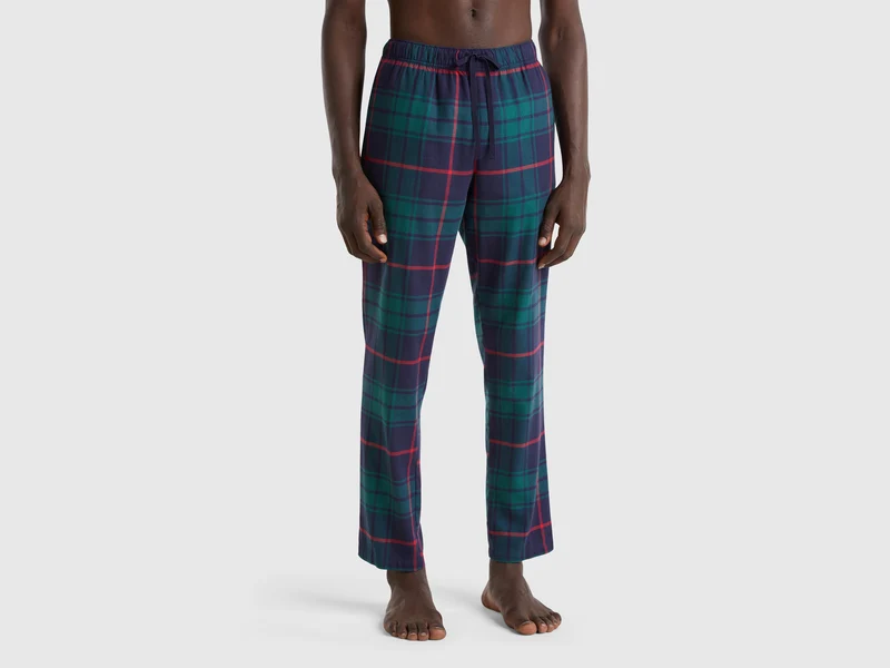 Pantaloni tartan in flanella