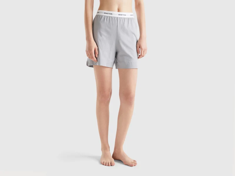 Shorts con elastico logato
