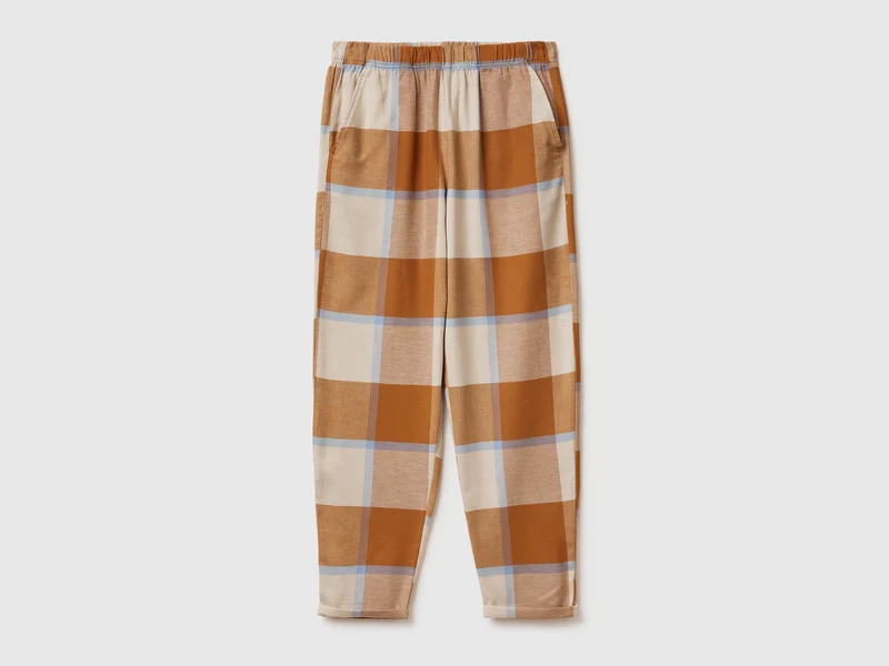 Pantaloni tartan in flanella