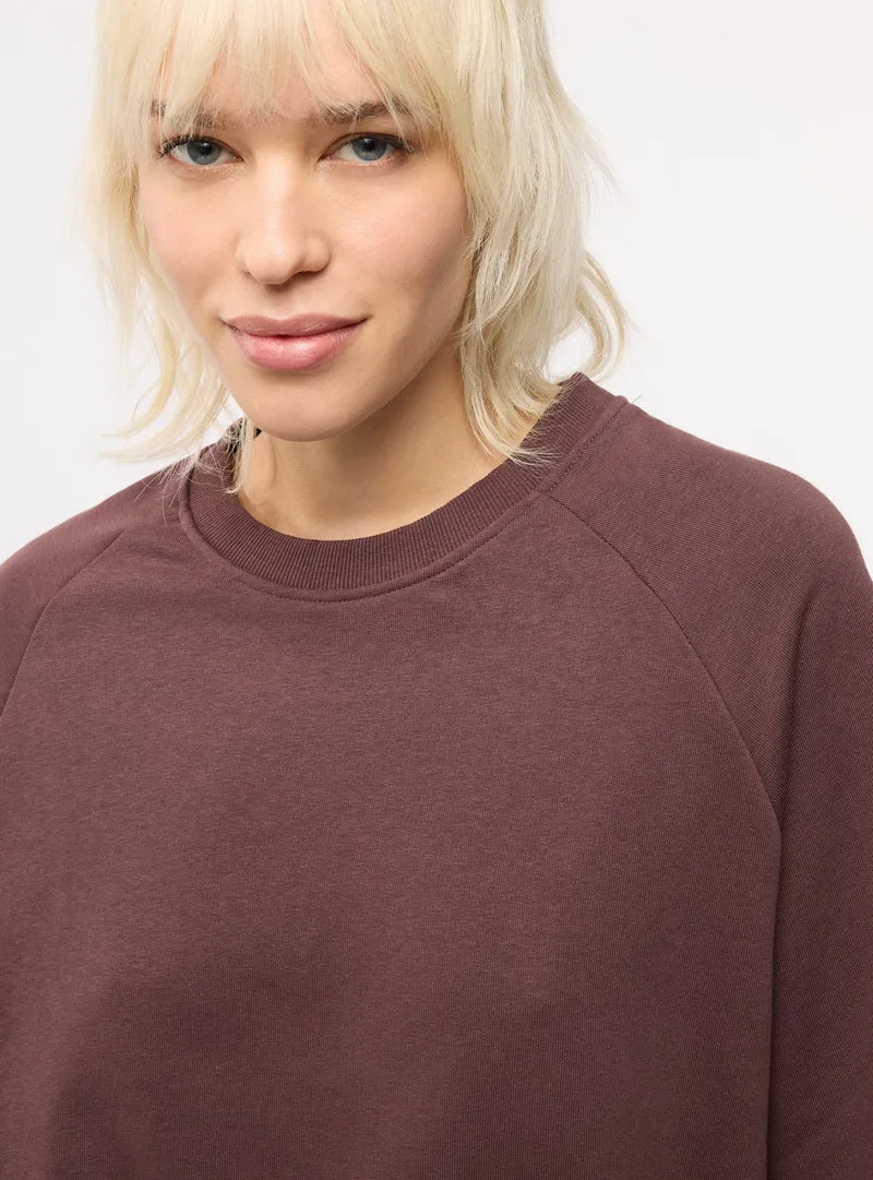T-shirt crop boxy a tinta unita