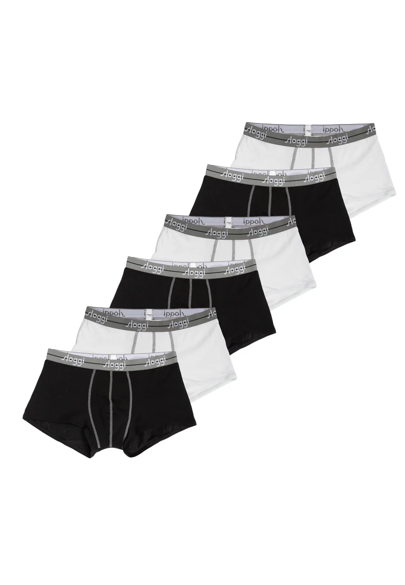OFFERTA 6 PEZZI SLOGGI START HIPSTER Boxer Short Bi-Colore Uomo
