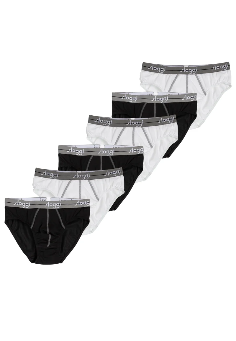 OFFERTA 6 PEZZI SLOGGI START MIDI Slip Medi Bi-Colore Uomo