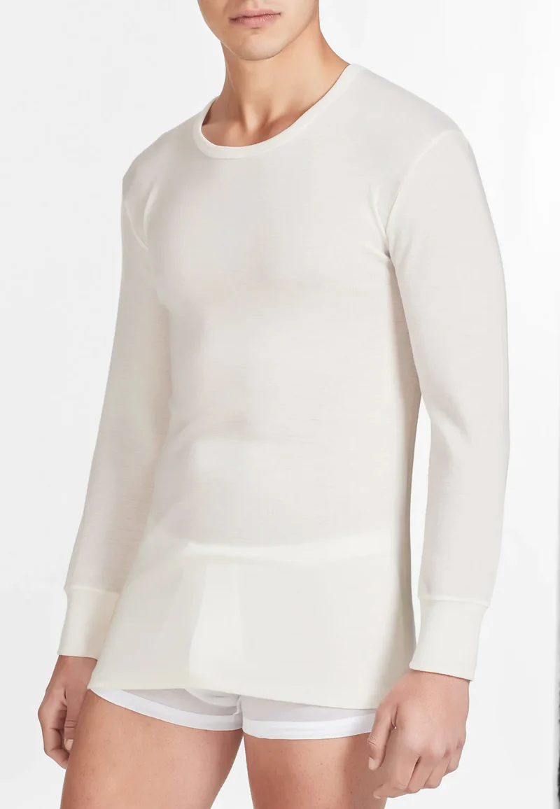 OFFERTA 3 PEZZI RAGNO 060039 Maglietta Manica Lunga Uomo 100% Lana Merinos