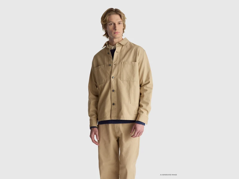 Overshirt in puro cotone