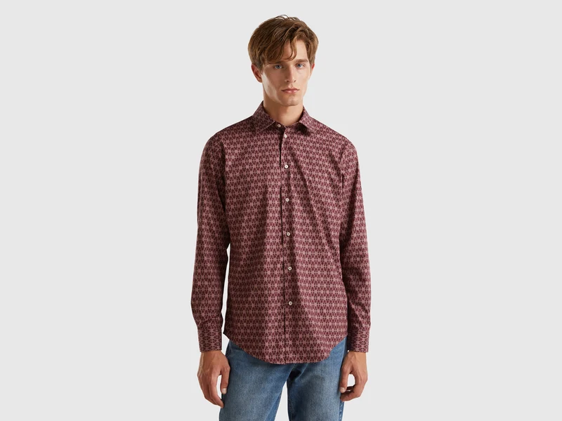 Camicia regular fit stampa fantasia