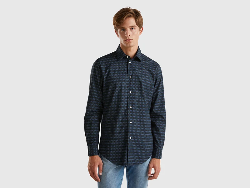 Camicia regular fit stampa fantasia