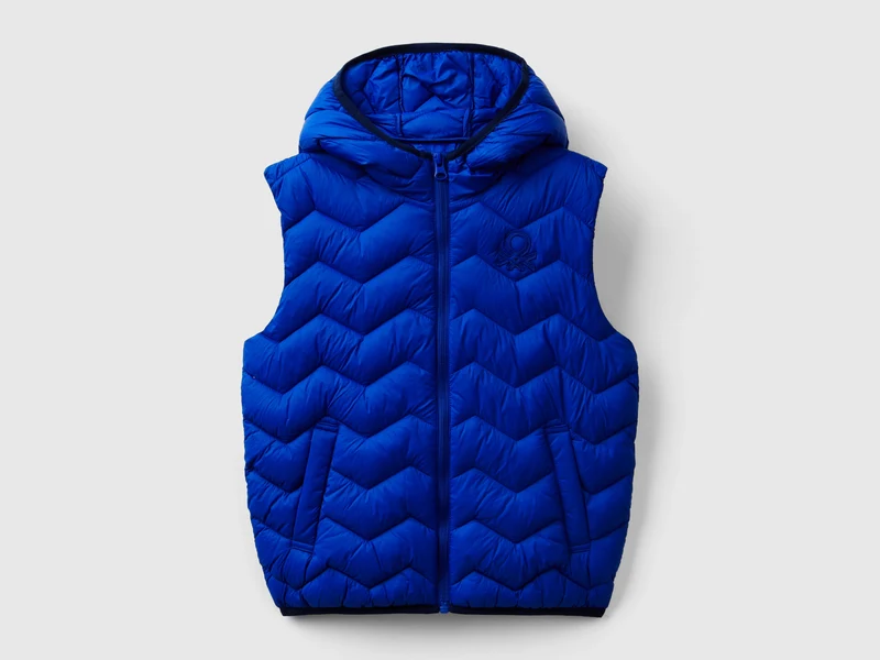 Gilet imbottito con cappuccio