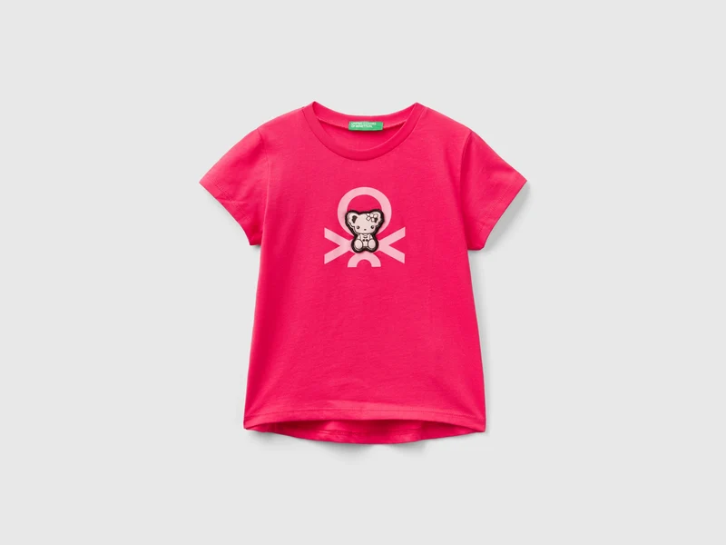T-shirt in cotone bio con stampa logo