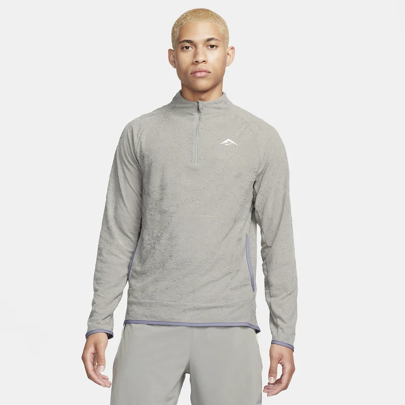 Nike Maglia da running con zip a metà lunghezza – Uomo Trail