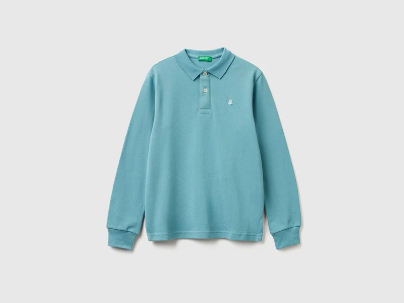 Polo manica lunga cotone