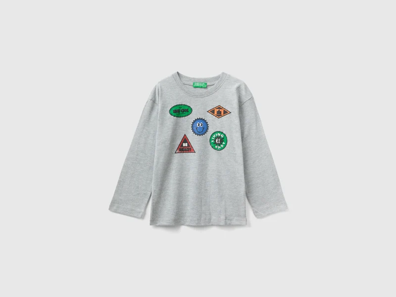 T-shirt in caldo cotone con stampa