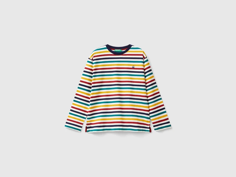 T-shirt a righe 100% cotone