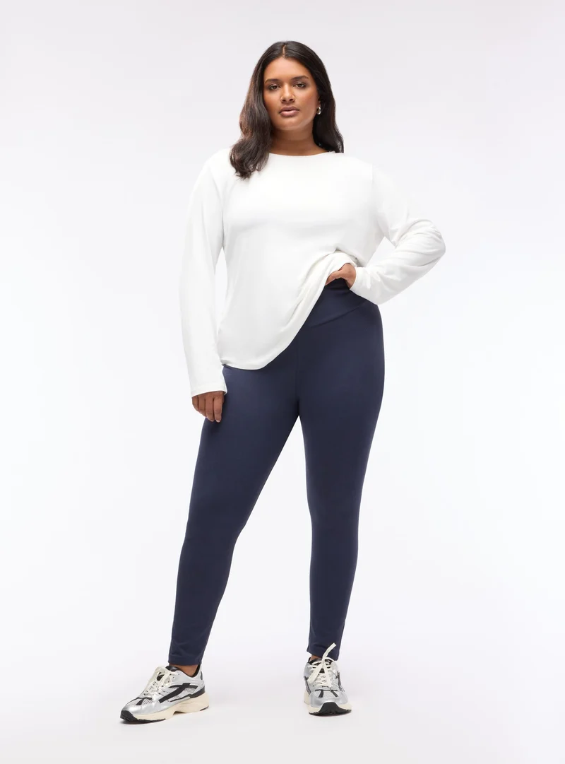 Leggings lunghi a tinta unita