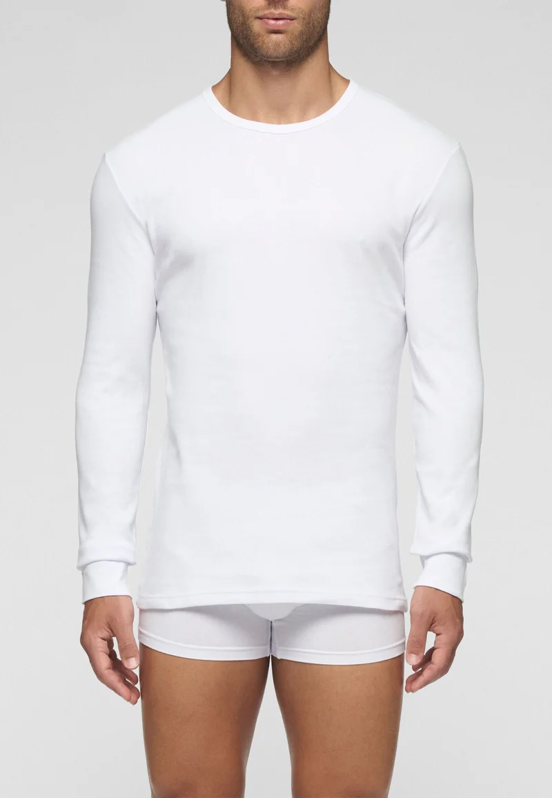 CAGI 1802 T-shirt Manica Lunga Uomo Cotone Felpato