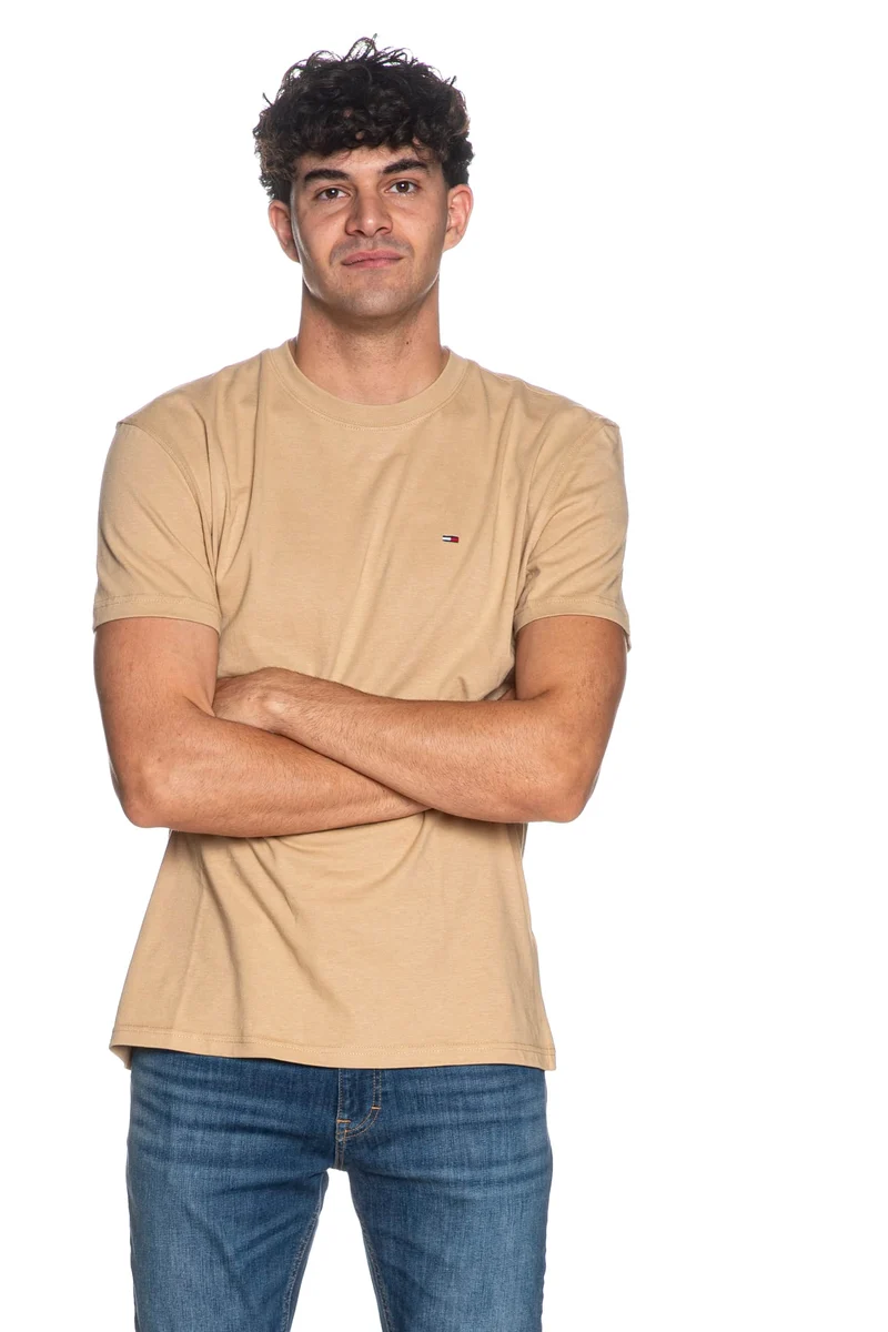 T Shirt Tommy Hilfiger Tjm Reg Sfl Ss Tee Da Uomo Sabbia