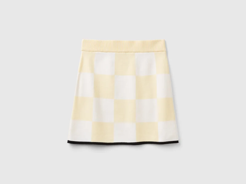 Minigonna in maglia a scacchi