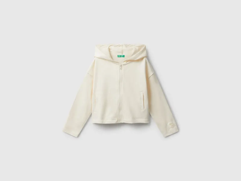 Felpa con zip e cappuccio