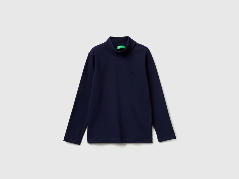 T-shirt lupetto in caldo cotone stretch