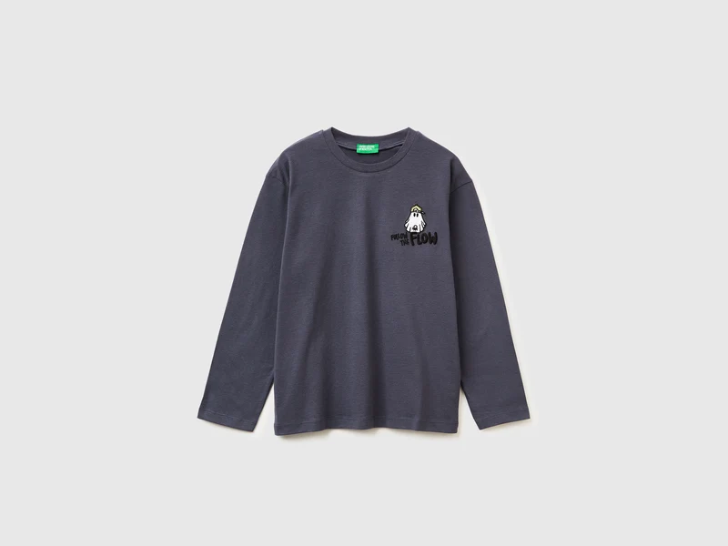 T-shirt in caldo cotone con stampa