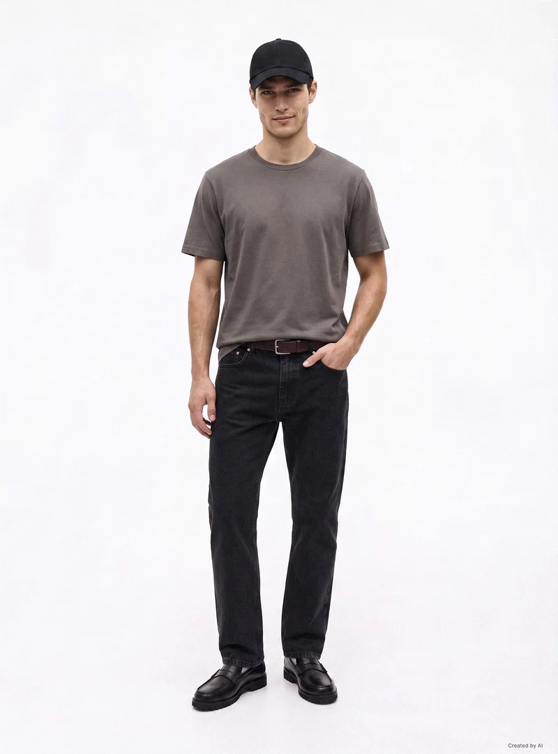 T-shirt comfort fit a tinta unita