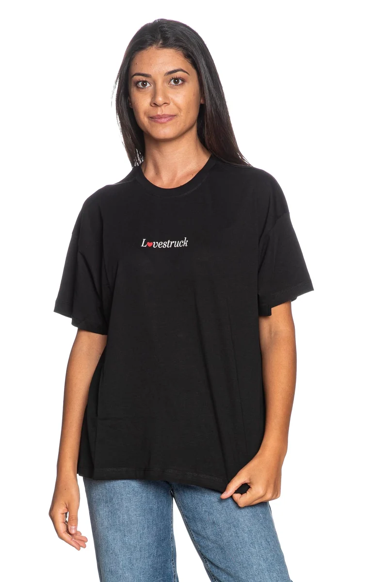 T Shirt Only Vivvi Lovely Da Donna Nera